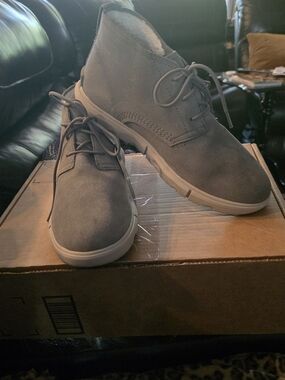 Sorel Gray And Cream Men Plush-Lined Boot